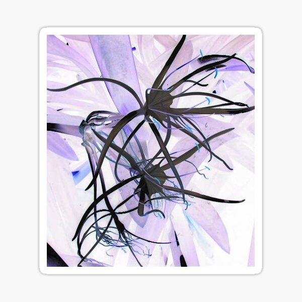 Negative Flowers Sticker