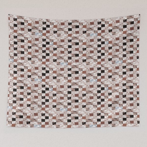 Item preview, Big Sky Modernist check - brown and blue designed and sold by ncxadair.