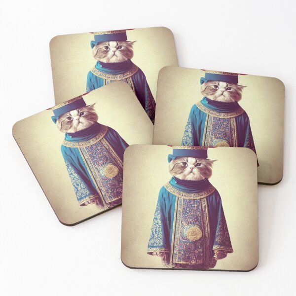 Item preview, anthropomorphic persian cat portrait - persian cat in traditional clothing v4 designed and sold by Catator.