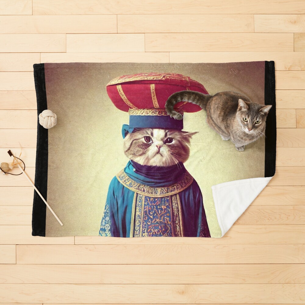 anthropomorphic cat portrait - persian cat professor wearing a