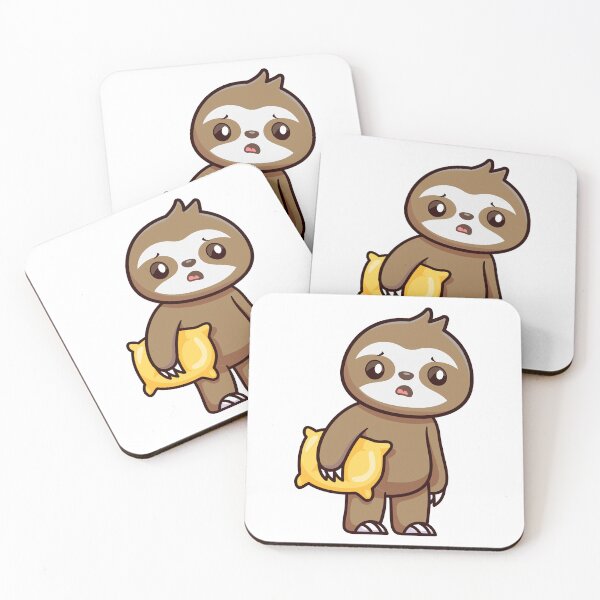 Item preview, Cute Sleepy Sloth Holding Pillow designed and sold by istoriadesign.
