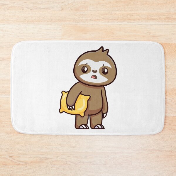 Item preview, Cute Sleepy Sloth Holding Pillow designed and sold by istoriadesign.