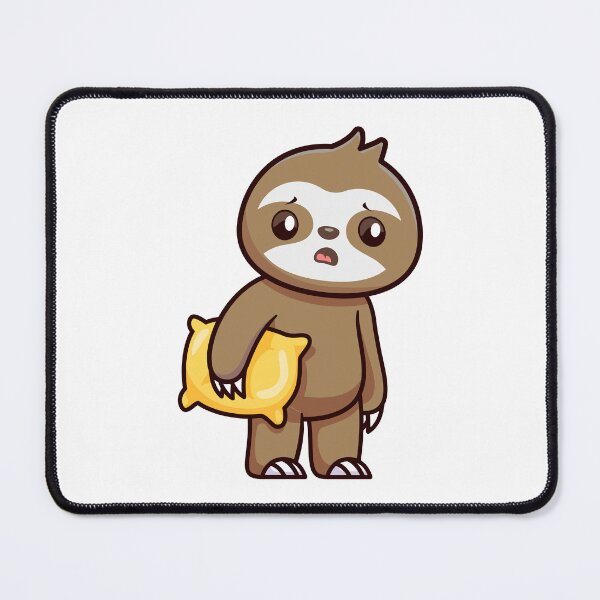 Item preview, Cute Sleepy Sloth Holding Pillow designed and sold by istoriadesign.