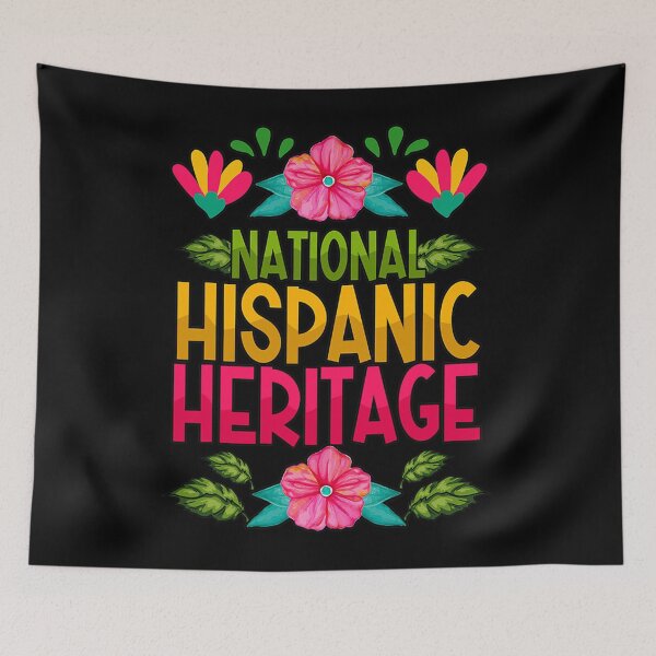 Item preview, Hispanic Heritage Month National Latino Pretty Flower Flags designed and sold by quietcongresspe.