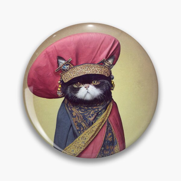 Item preview, anthropomorphic persian cat portrait - persian cat in traditional clothing v5 designed and sold by Catator.