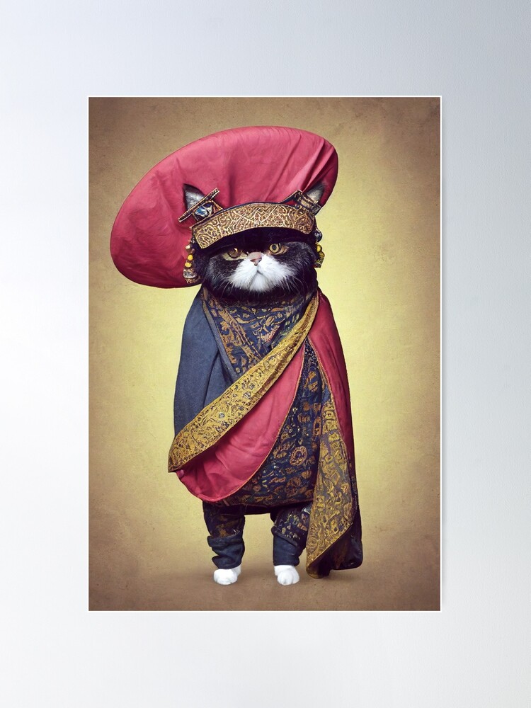 anthropomorphic cat portrait - persian cat professor wearing a