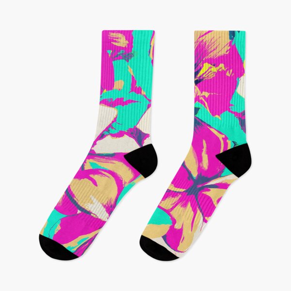Item preview, Tropical flowers screen print - Plumerias in bloom  designed and sold by ParrotPartyArt.