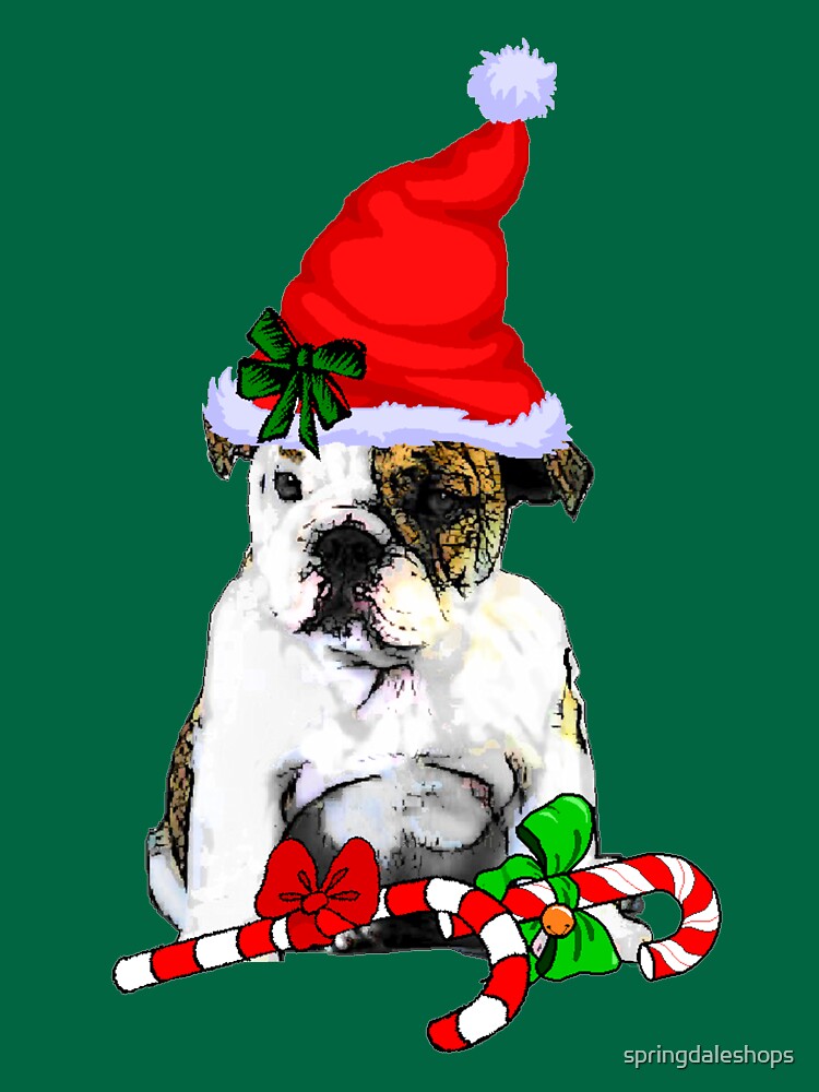 "English Bulldog Christmas Gifts" Tshirt for Sale by