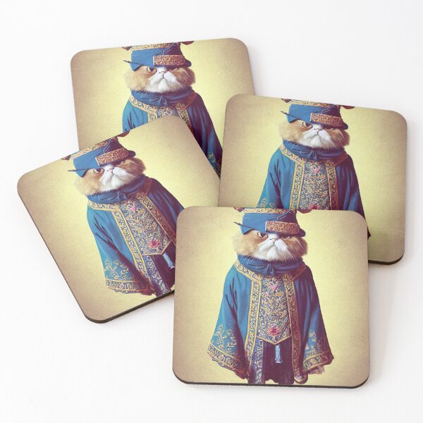 Item preview, anthropomorphic persian cat portrait - persian cat in traditional clothing v6 designed and sold by Catator.