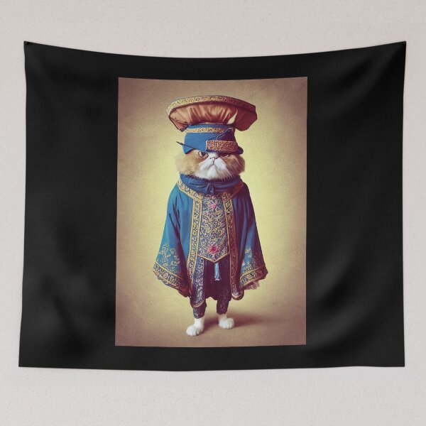 Item preview, anthropomorphic persian cat portrait - persian cat in traditional clothing v6 designed and sold by Catator.