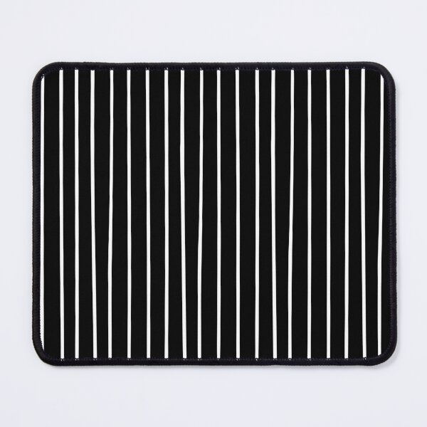 Item preview, Not Exactly Straight Black and White Vertical Striped Abstract Pattern designed and sold by meggydesigns.
