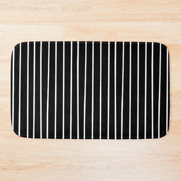 Item preview, Not Exactly Straight Black and White Vertical Striped Abstract Pattern designed and sold by meggydesigns.