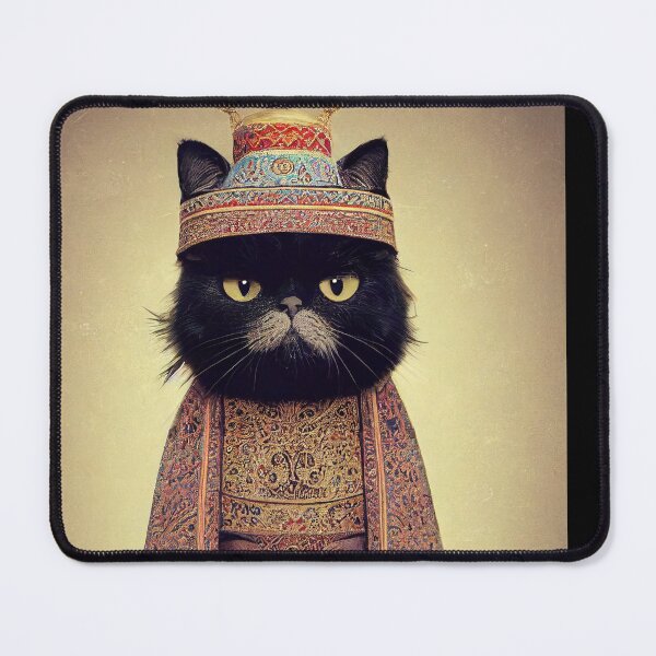 Item preview, anthropomorphic persian cat portrait - persian cat in traditional clothing v7 designed and sold by Catator.