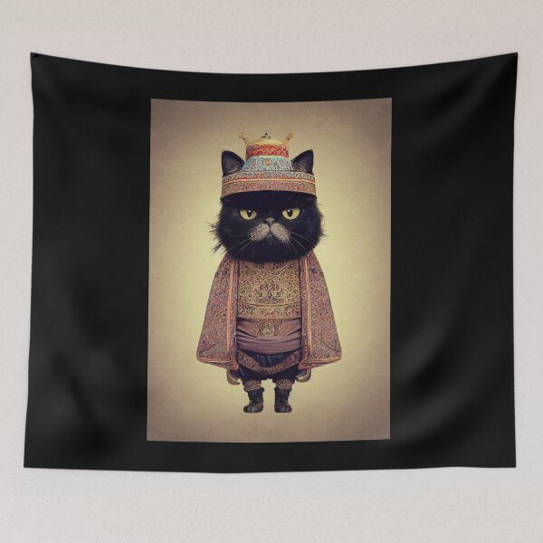 Item preview, anthropomorphic persian cat portrait - persian cat in traditional clothing v7 designed and sold by Catator.