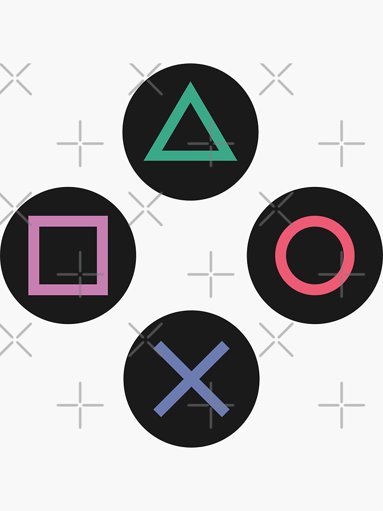 "PS Buttons" Sticker for Sale by ShiningMoogs Redbubble