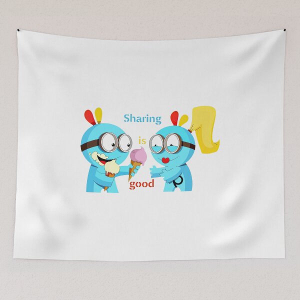 Item preview, Sharing Is Good Cute Cartoon Design designed and sold by Thonja.