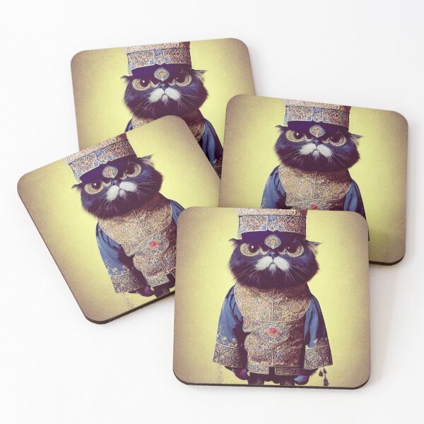 Item preview, anthropomorphic persian cat portrait - persian cat in traditional clothing v8 designed and sold by Catator.
