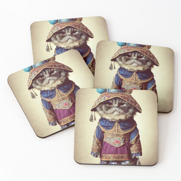Item preview, anthropomorphic persian cat portrait - persian cat in traditional clothing v9 designed and sold by Catator.