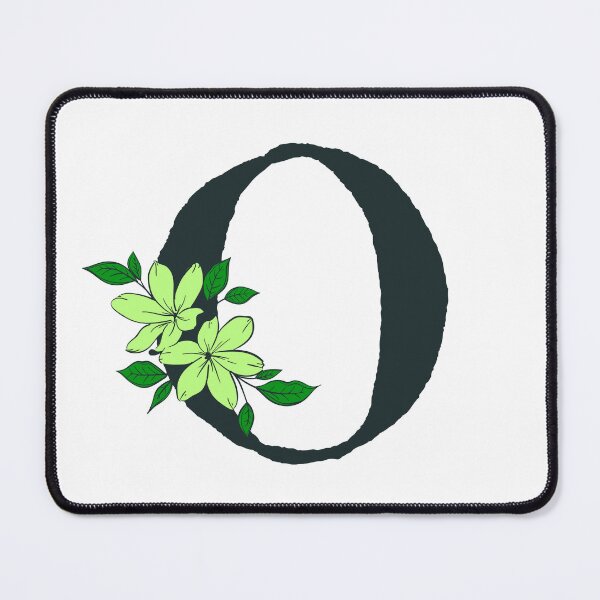 Item preview, Green floral O monogram designed and sold by Coffee Lifestyle.