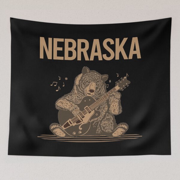 Item preview, Bear With Guitar Nebraska designed and sold by BloodMoneyTwit.