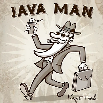Artwork thumbnail, Retro Java Man by RodSavely