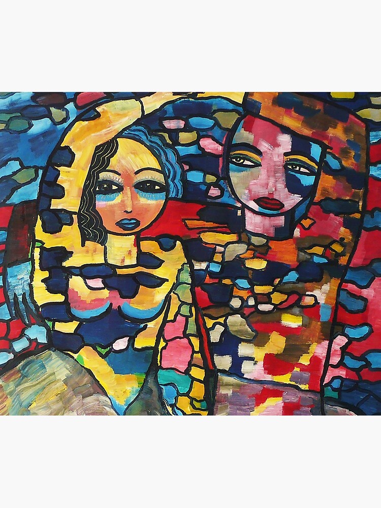 Aperçu 2 sur 2. Housse de couette avec l'œuvre Danseurs aux lumières qui tournent - 1995 créée et vendue par jeanpaulperrenx.