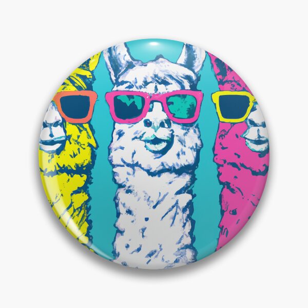 Item preview, Too cool for school - Llama retro screen print  designed and sold by ParrotPartyArt.