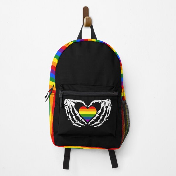 Item preview, LGBT Pride Skeleton Halloween Rainbow Goth Heart designed and sold by prideXrainbow.