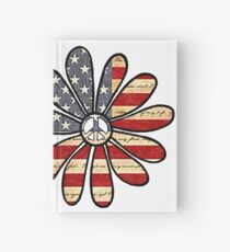 Flower Power American Flag Hardcover Journal