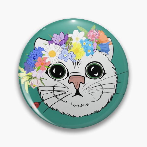 Artikelvorschau,  Kranz aus Katze und Wildblumen entworfen und verkauft von Mikolasha.