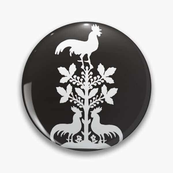 Artikelvorschau, Märchenhaftes Germany Hähne Vögel Scherenschnitt Silhouette weiß entworfen und verkauft von G-M-Designs.