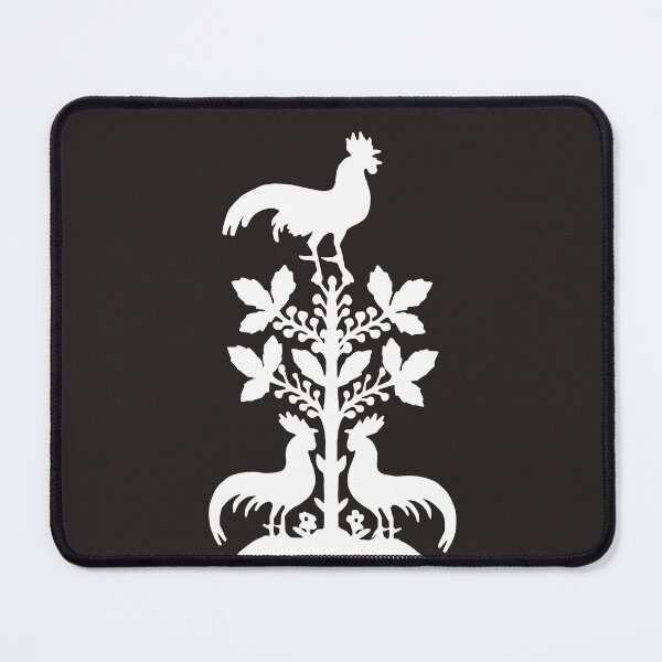 Item preview, Fairytale Germany roosters birds paper cut silhouette white designed and sold by G-M-Designs.