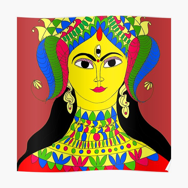 Durga Maa Drawing by Sketchii Studio - Fine Art America