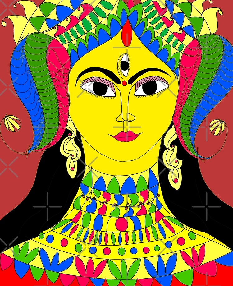 Indian Traditional Handmade Maa Durga Wall Paintings Photo Frame 13x9.5  inch | eBay