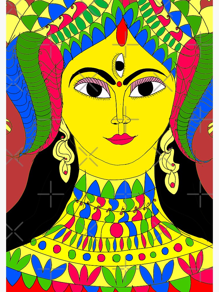 Ma Durga Kolkata Painting by Krishna Mondal | Saatchi Art