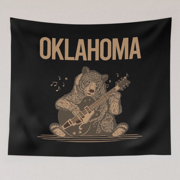 Item preview, Bear With Guitar Oklahoma designed and sold by BloodMoneyTwit.