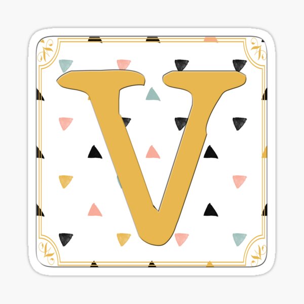 "Initial V - Letter V" Sticker by koshea23 | Redbubble