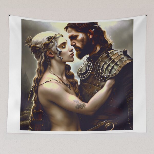 Item preview, Mother Of Dragons Hugging Her Knight. designed and sold by ruidaniel.
