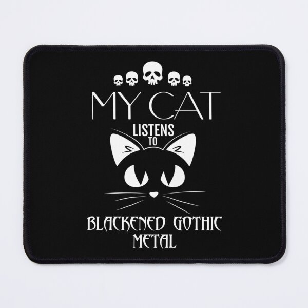 Item preview, My Cat Listens To Blackened Gothic Metal Pullover Hoodie designed and sold by cantoyanikr.