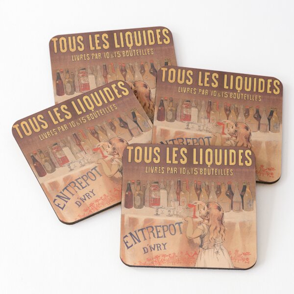 Item preview, ENTREPOT D' IVRY Eaux Minerales Bieres Cidres Vins Liqueurs 1897 French Poster by Firmin Bouisset designed and sold by retroposters.