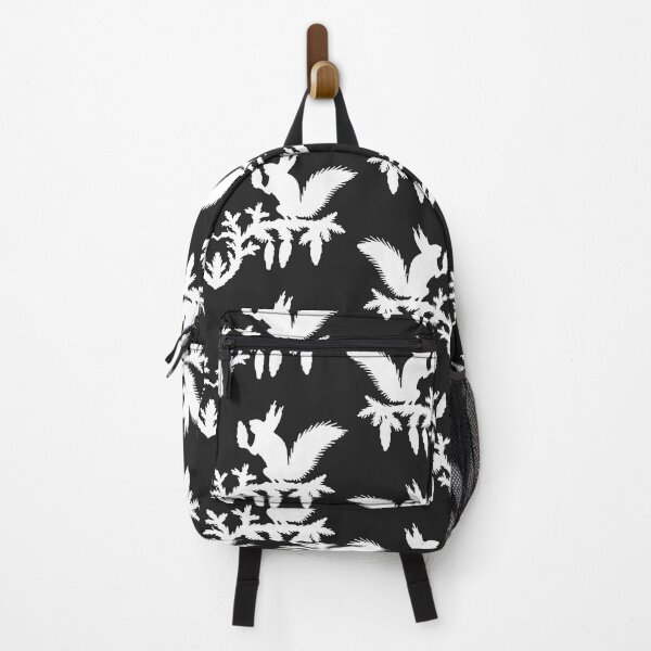 Artikelvorschau, Märchenhaftes Germany Eichhörnchen Wald Tannenzapfen Scherenschnitt Silhouette weiß entworfen und verkauft von G-M-Designs.
