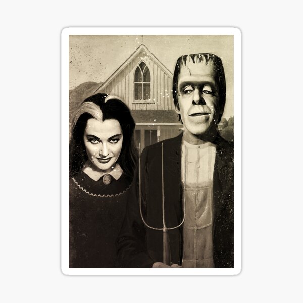 Item preview, The Munster's American Gothic | Digital Painting designed and sold by thisdudeuk.