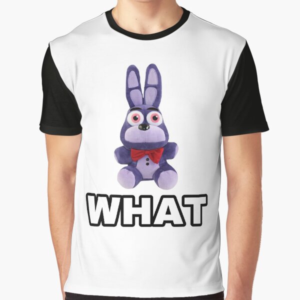 WHAT Ironic Funny FNAF Bonnie Plush Meme T-shirt Poster for Sale