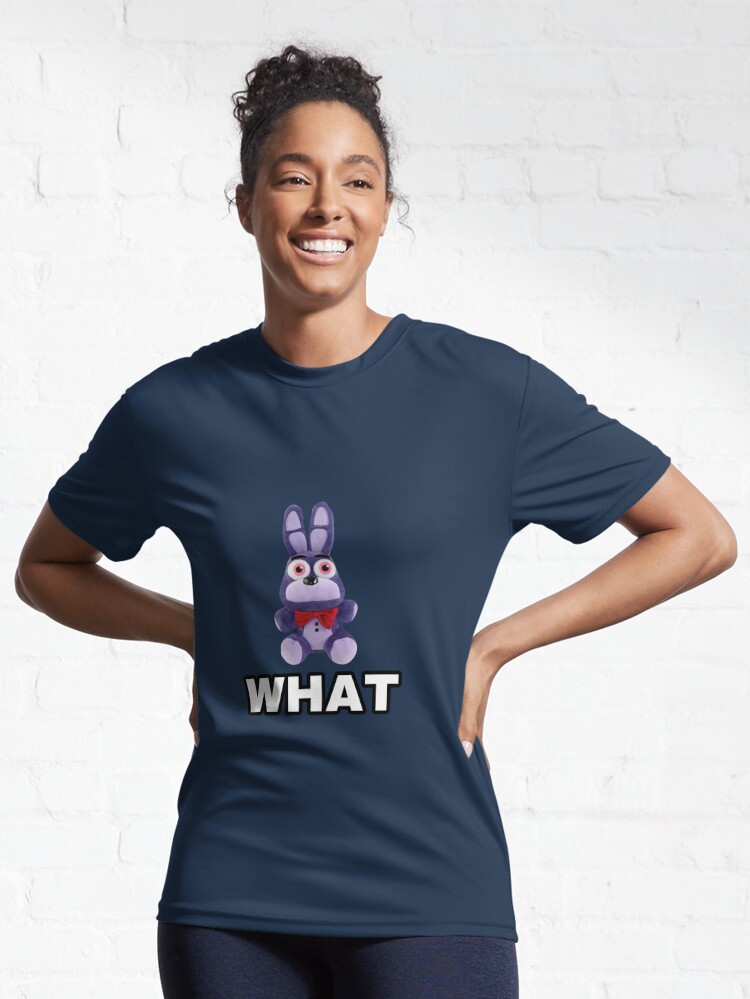 WHAT Ironic Funny FNAF Bonnie Plush Meme T-shirt Poster for Sale