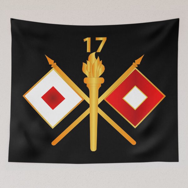 Item preview, Army - 17th Signal Battalion w Unit Number - Branch wo Txt designed and sold by Military Insignia Products.