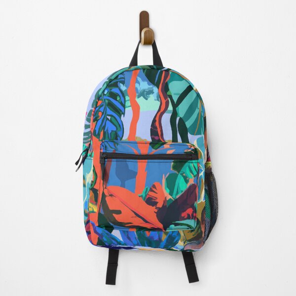 Item preview, Tropical jungle parrot retro screen print digital art  designed and sold by ParrotPartyArt.
