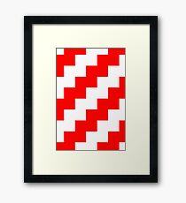 Candy Cane Pixel Design - Many Items Available Framed Print