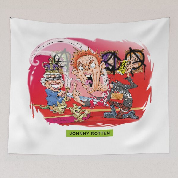 Item preview, Johnny Rotten - An illustration by Paul Cemmick designed and sold by TIGERDAVER.