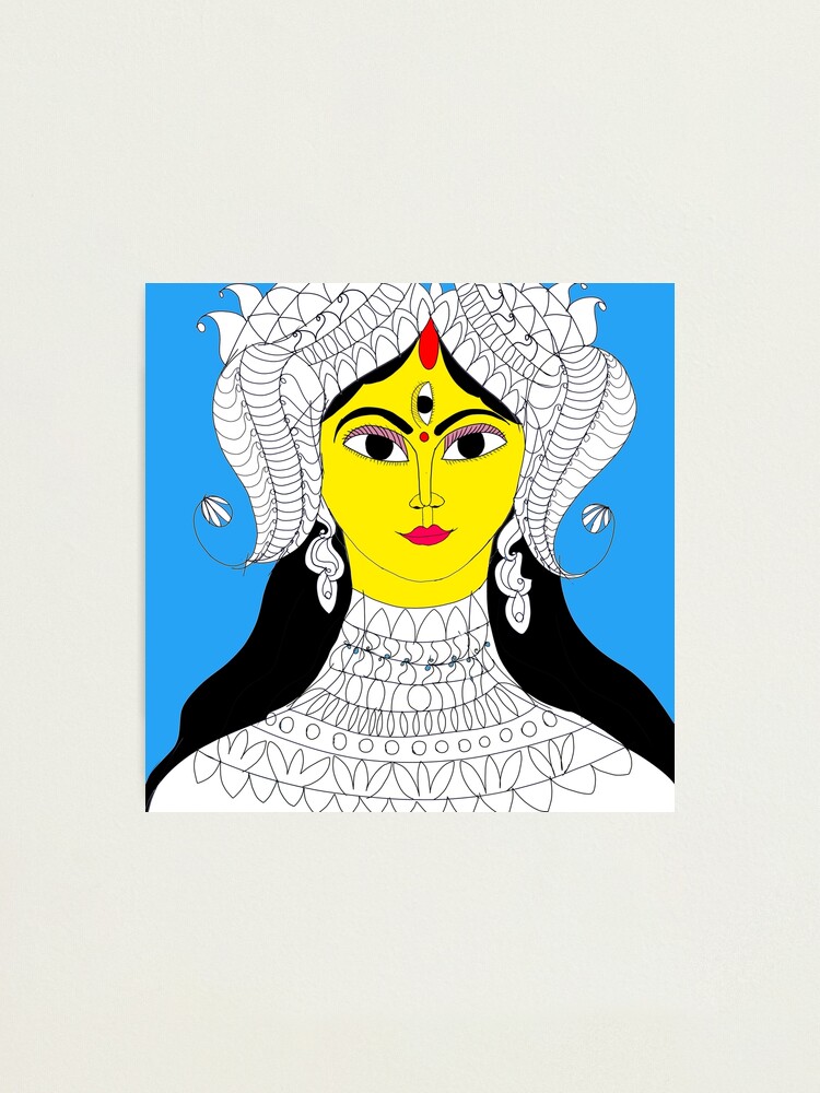 Durga thakur drawing | durga puja drawing | maa durga drawing - YouTube