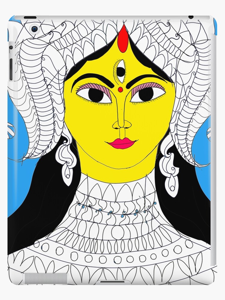 KK ART Express - GODDESS DURGA PENCIL COLOUR SHADE DRAWING... | Facebook